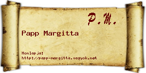 Papp Margitta névjegykártya